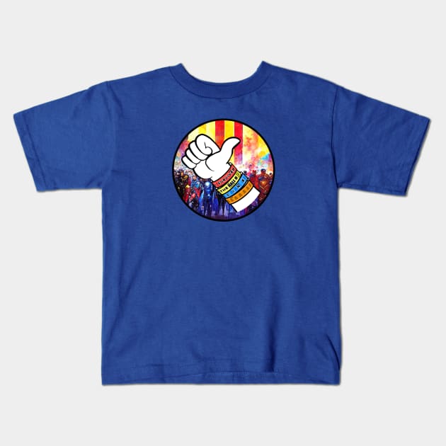 I Survived the Hall H Line - Comic-Con Painting RGBO Bands Kids T-Shirt by Nightwing Futures